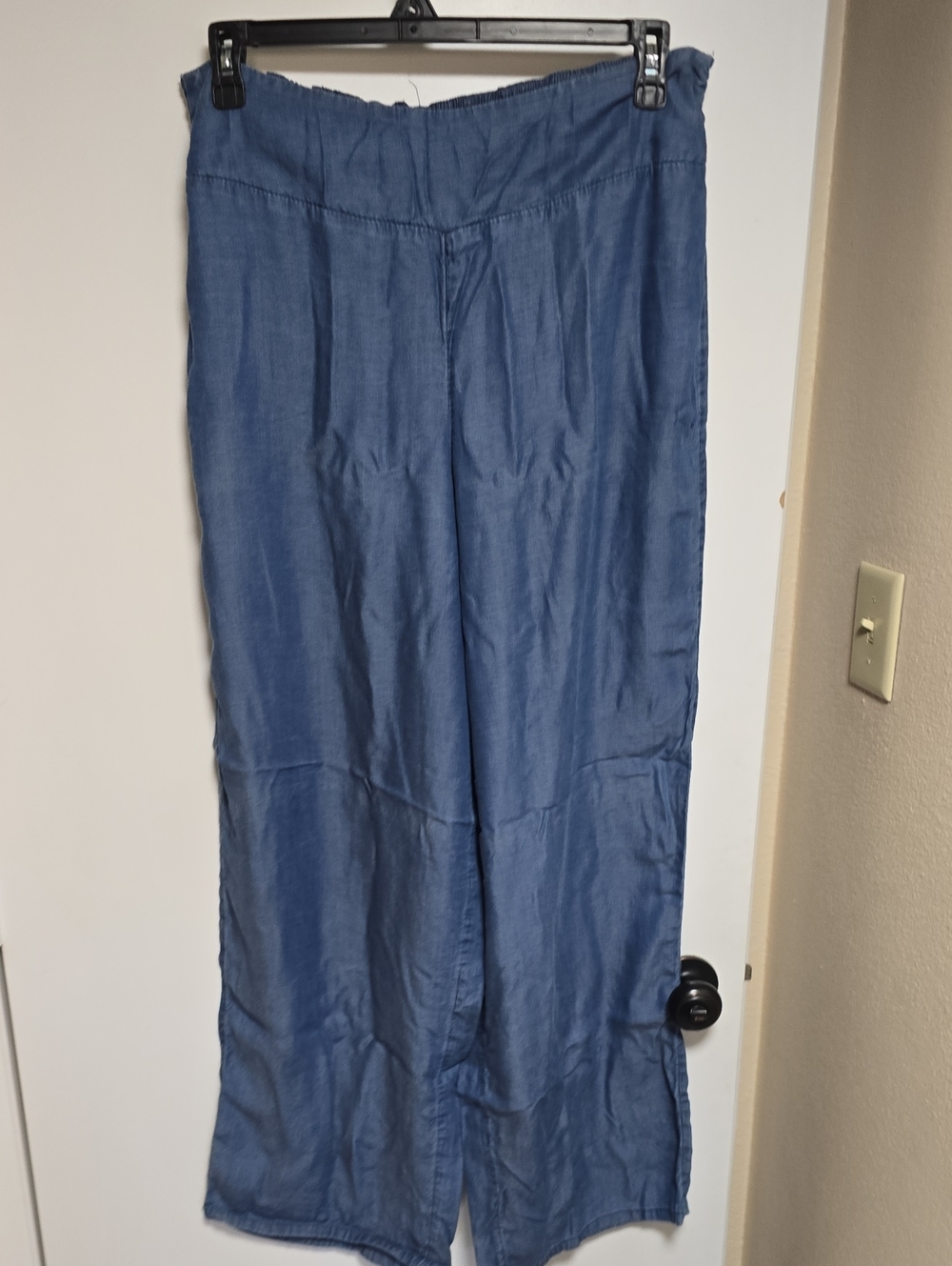 Apt. 9 Navy Smocked-Waist Wide Leg Pants